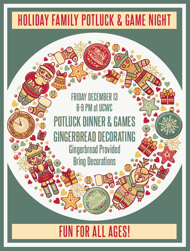 Game Night And Family Christmas Party Unitarian Congregation Of